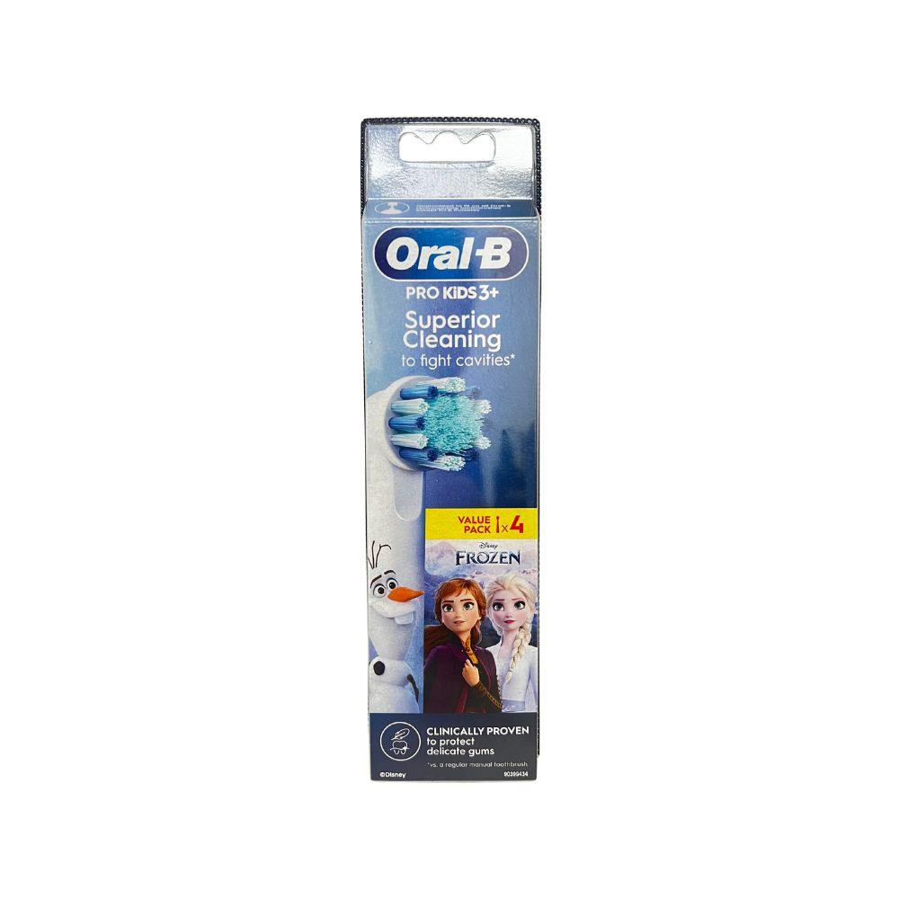 Oral B Pro Kids 3+ Disney Frozen Electric Brush Heads Refills 4 Pack