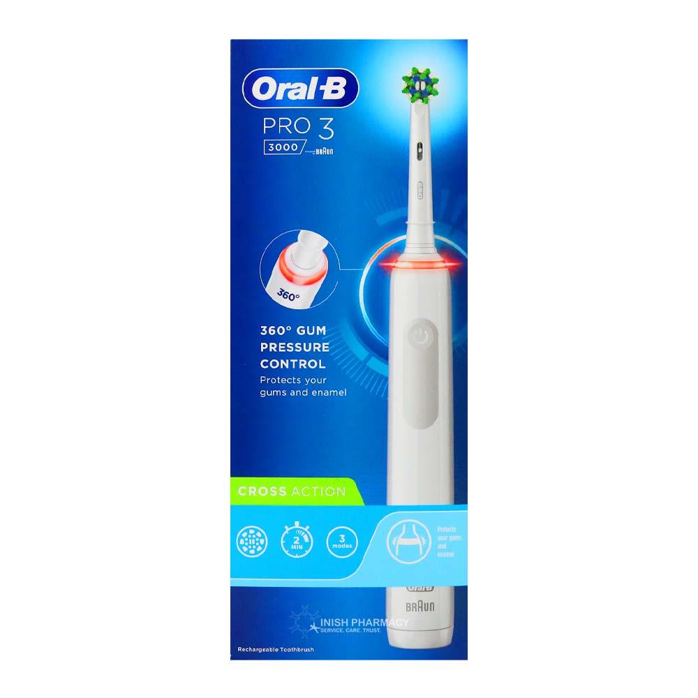 Oral B Pro 3 3000 Cross Action Electric Toothbrush White