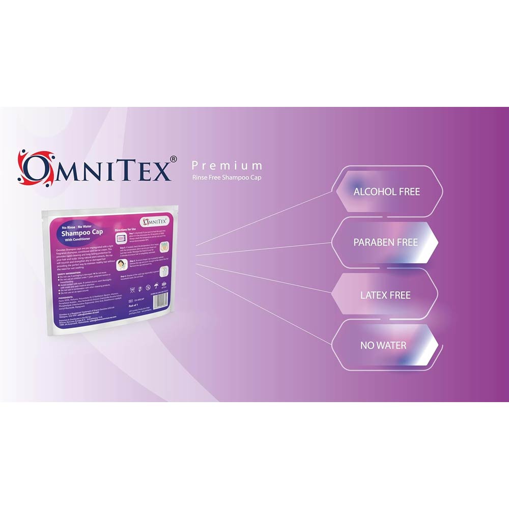 Omnitex No Rinse Shampoo Cap With Conditioner