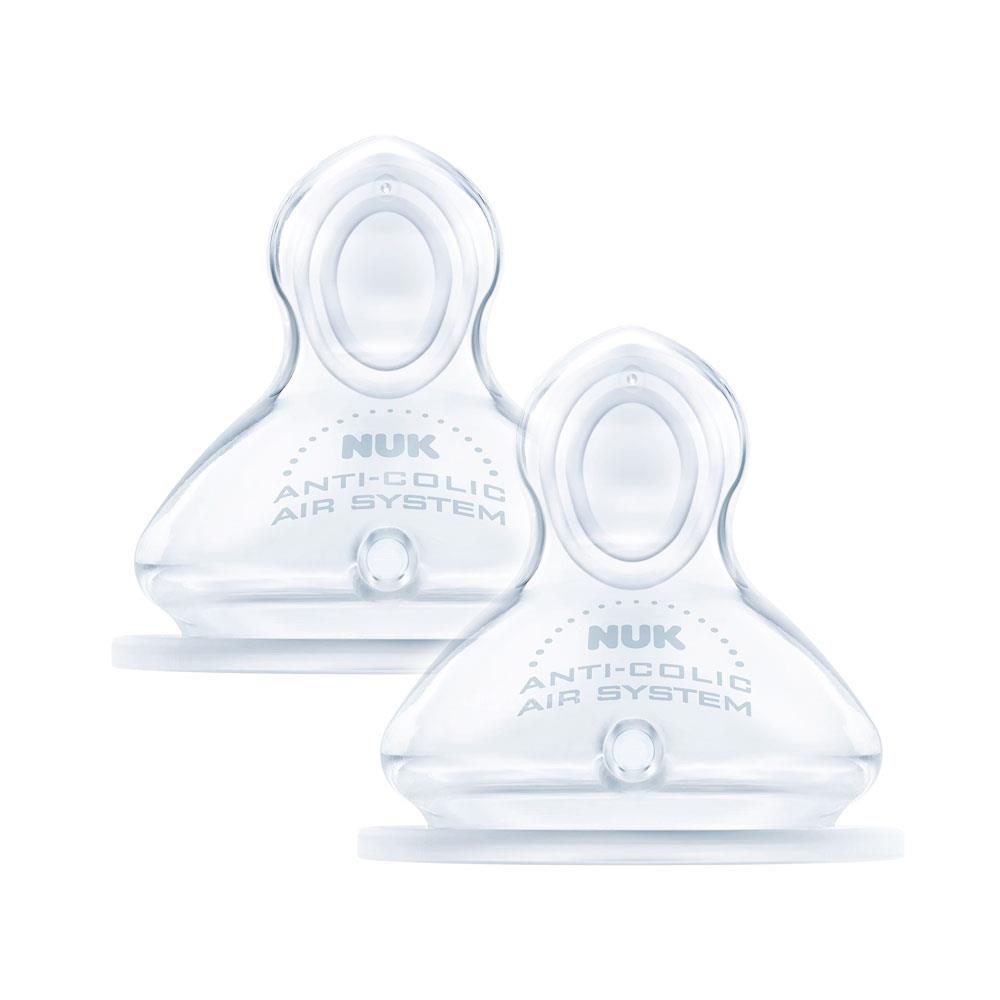 NUK First Choice Silicone Teat Twin Pack – a soft, natural-feel teat for easy bottle feeding