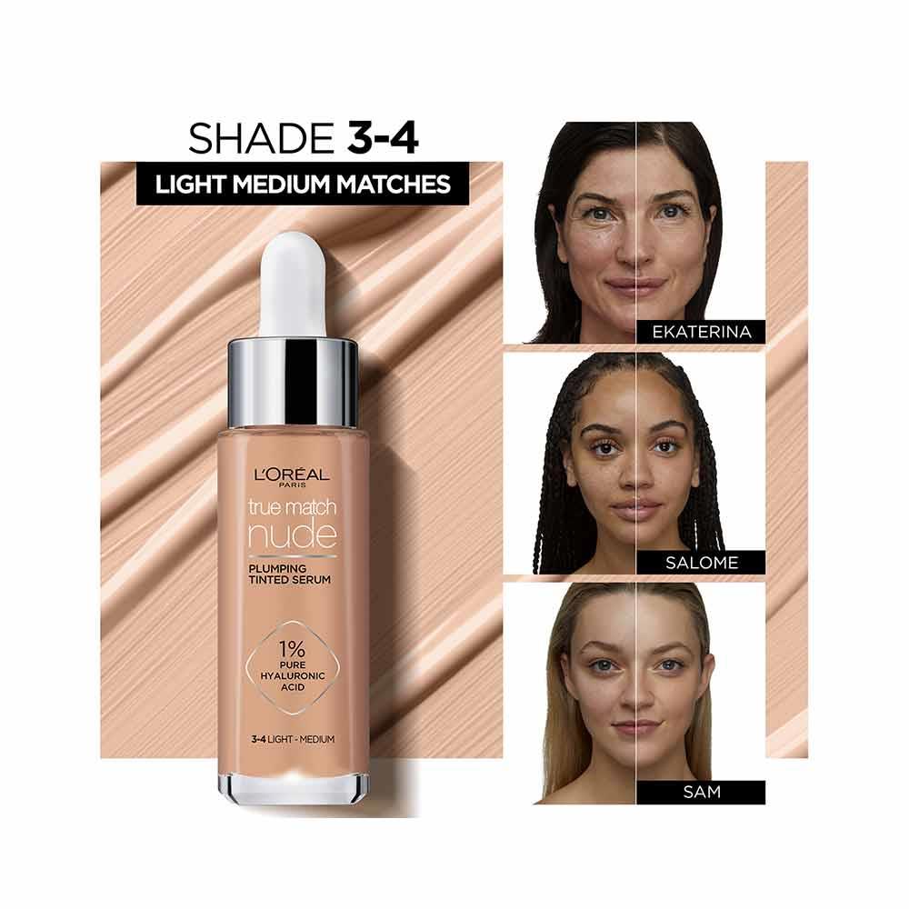 L'Oreal True Match Nude Plumping Tinted Serum 7-8 Tan-Deep