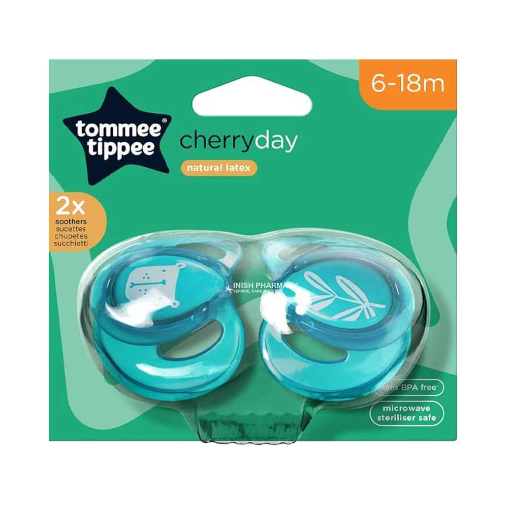 Tommee Tippee Cherry Day Latex Soothers 6-18m 2 Pack