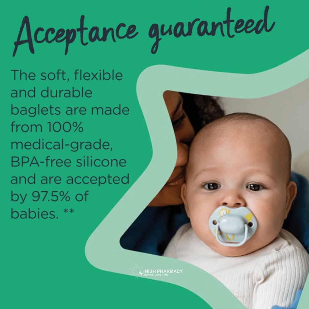 Tommee Tippee Closer To Nature Moda Orthodontic Silicone Soothers 0-6m 2 Pack