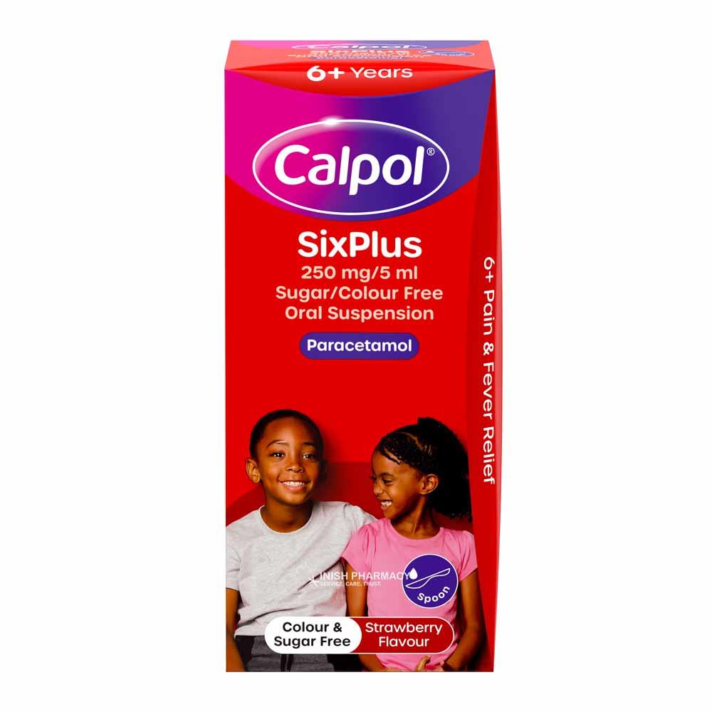 Calpol Six Plus Sugar Free Strawberry