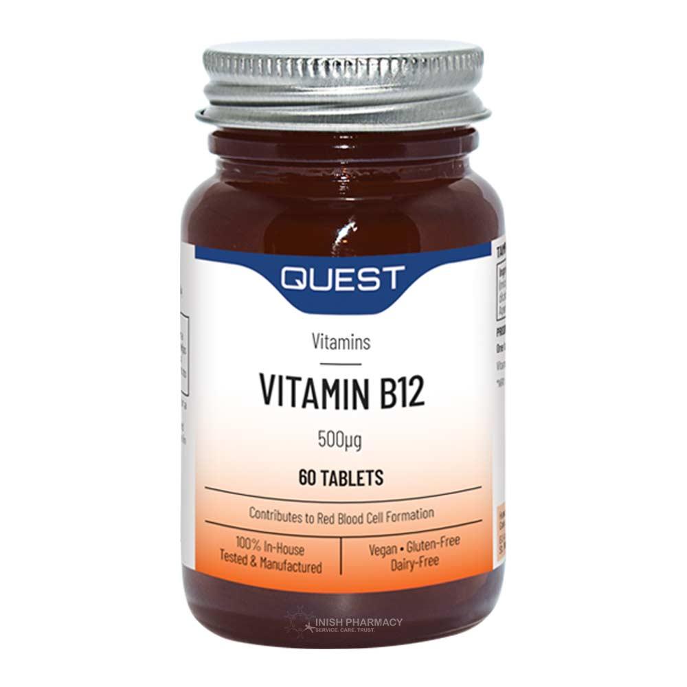 Quest Vitamin B12 500mcg Tablets