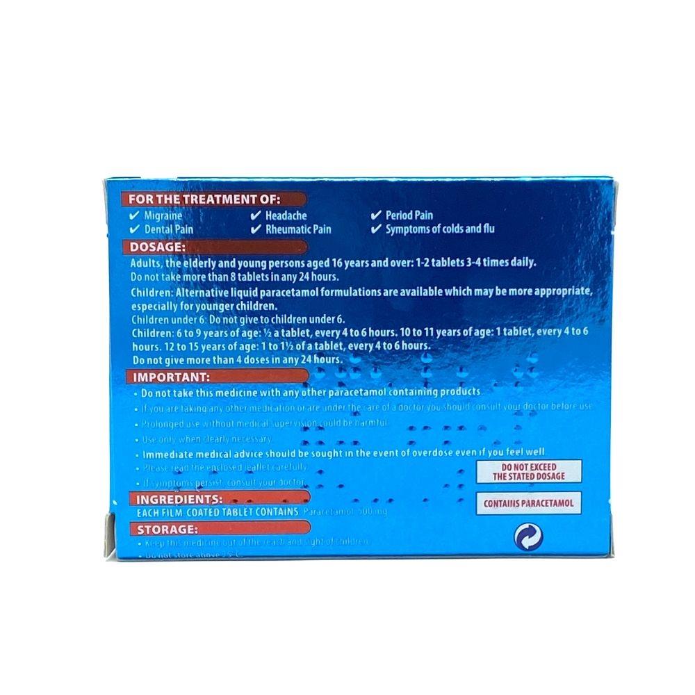 GSK Paracetamol 500mg Film Coated Tablets 24 Pack