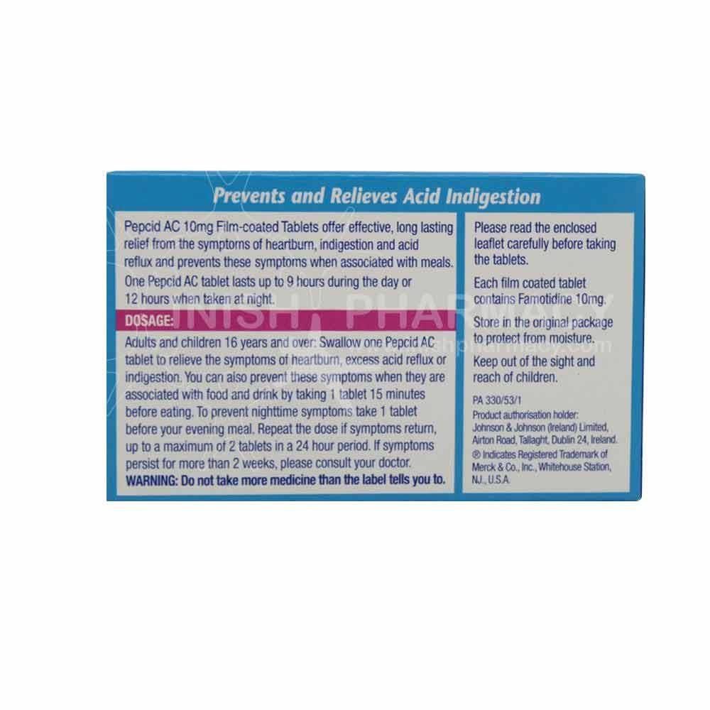 Pepcid AC Acid Control Famotidine Tablets 12 Pack