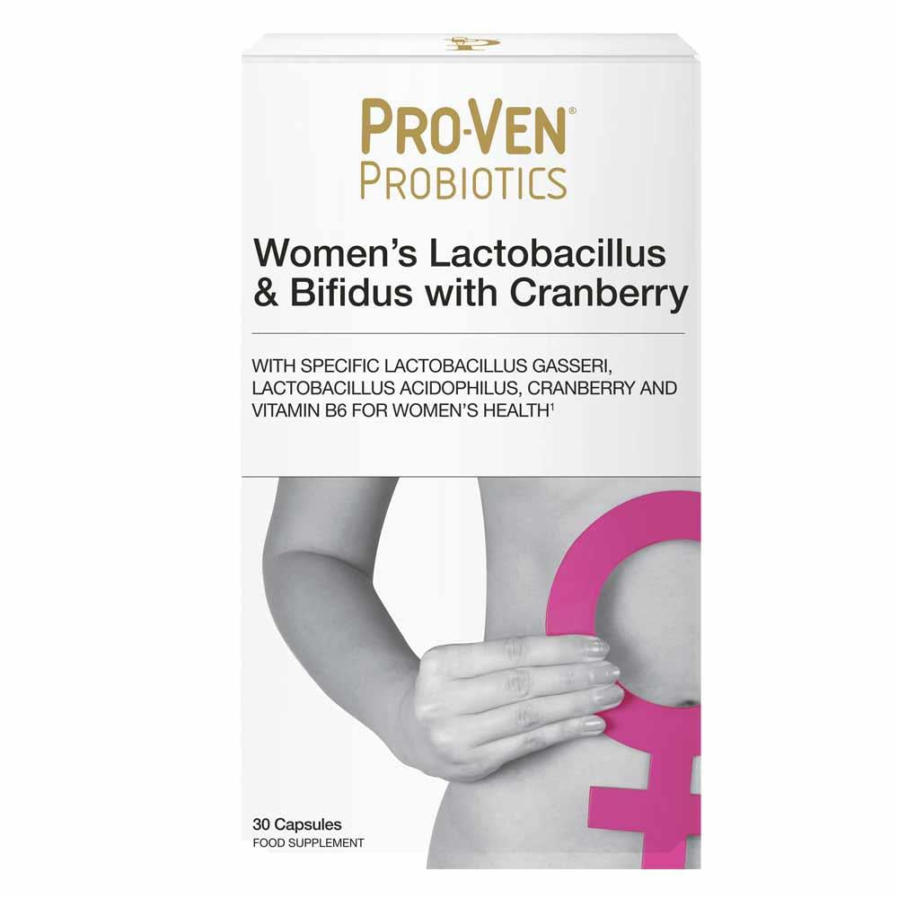 Pro-Ven Probiotics Womens Lactobacillus & Bifidus With Cranberry 30 Pack
