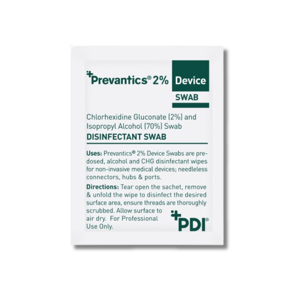 Prevantics 2% CHG Ready-To-Use Saturated Swabs 100 Pack – cleans and protects wounds