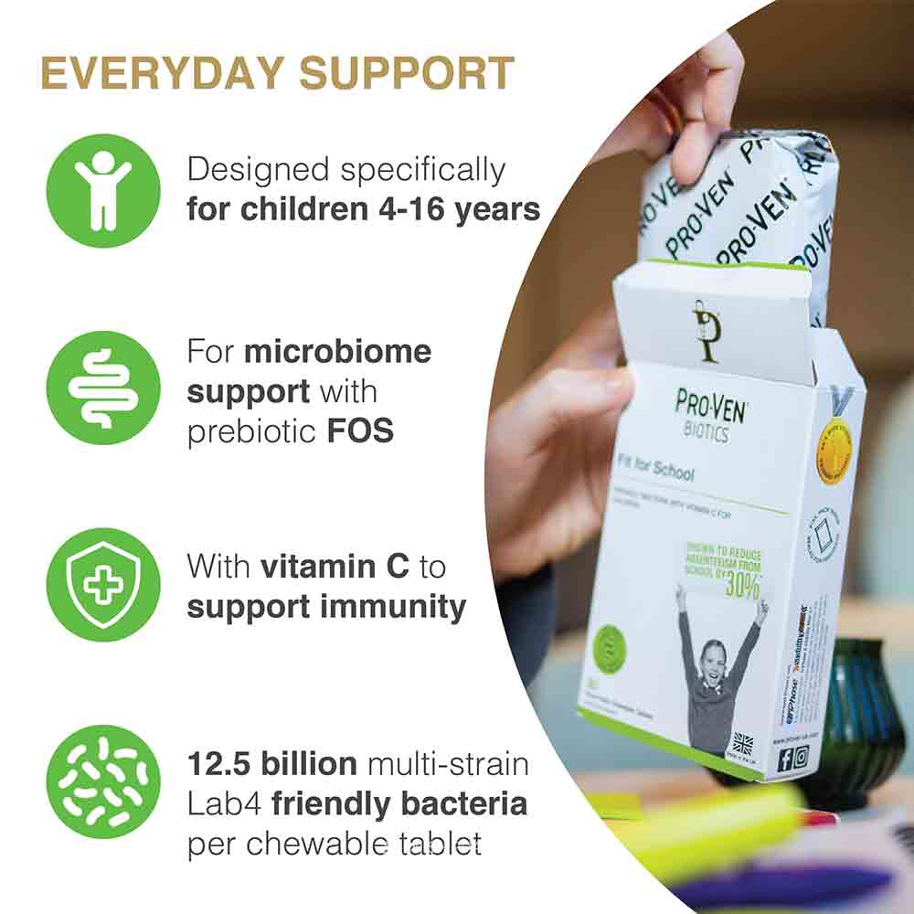 Pro-Ven Probiotics Fit for School 30 Chewable Tablets