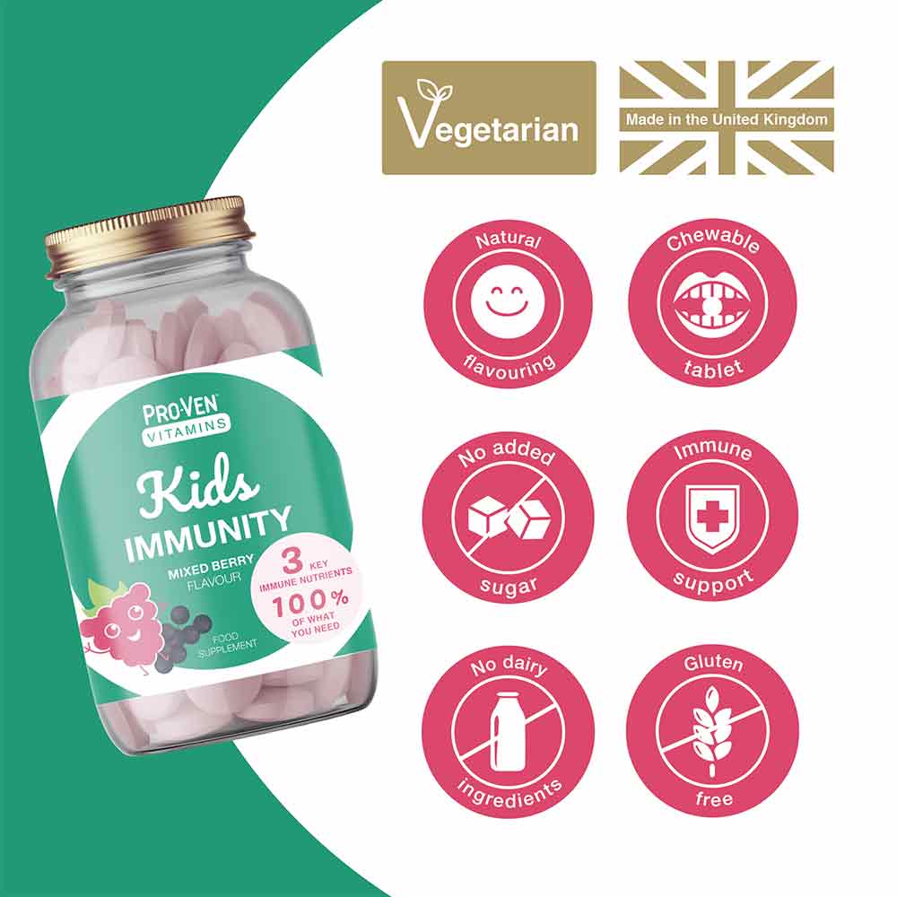 Pro-Ven Vitamins Kids Immunity Mixed Berry Flavour 60 Chewables