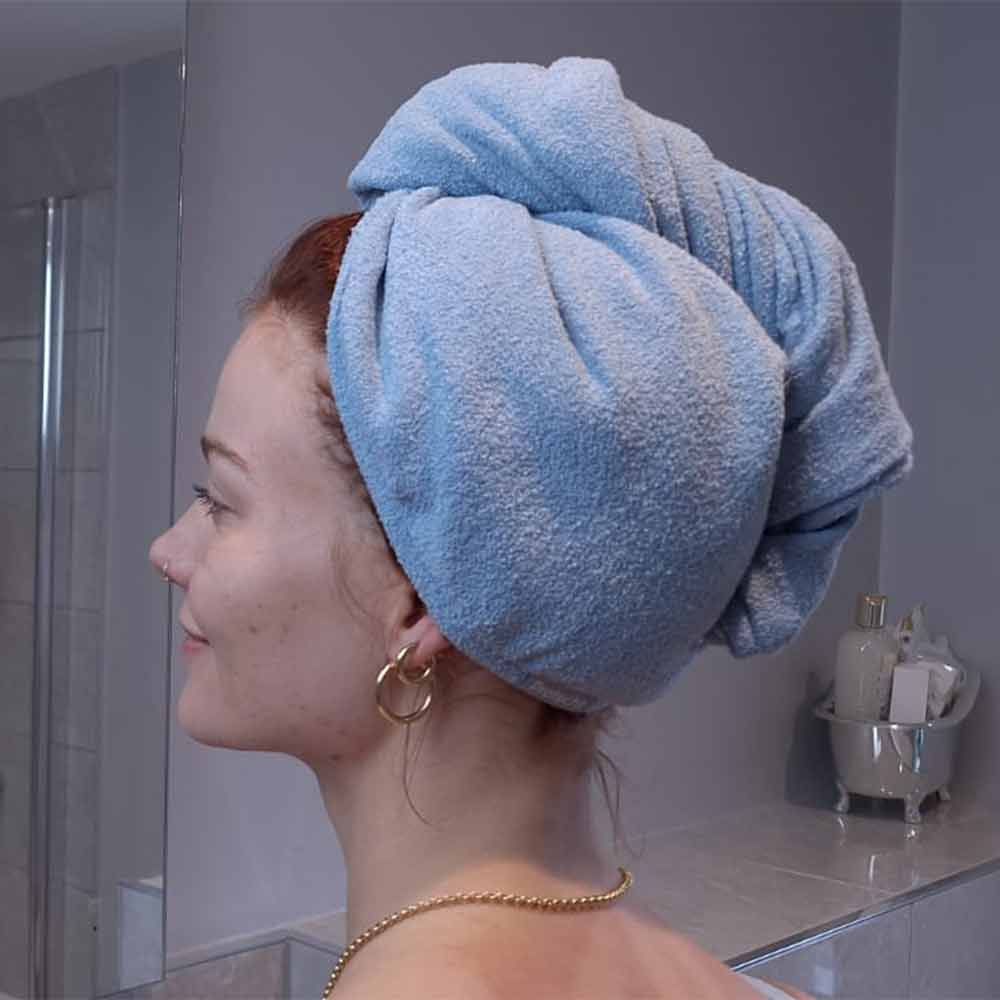 Protecht Dry Plus Super Absorbent Hair Towel Blue Fog