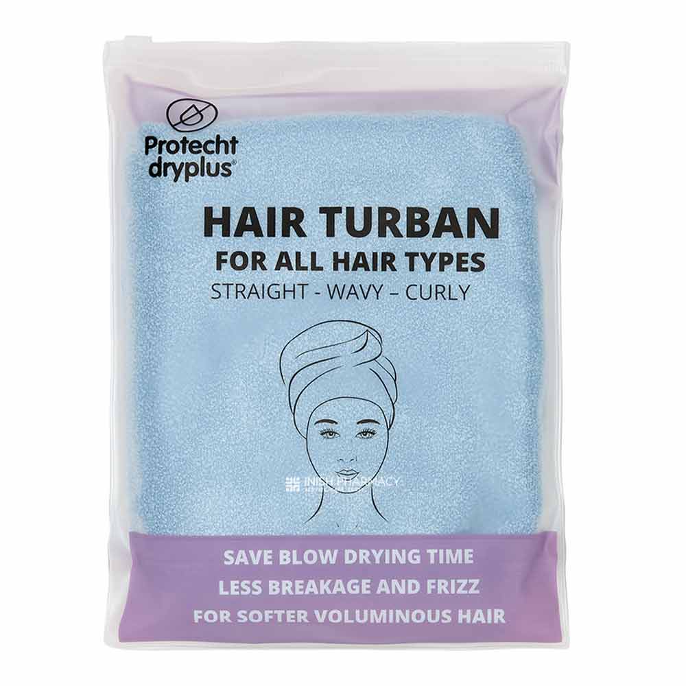 Protecht Dry Plus Super Absorbent Hair Turban Blue Fog – for healthy, well-nourished hair