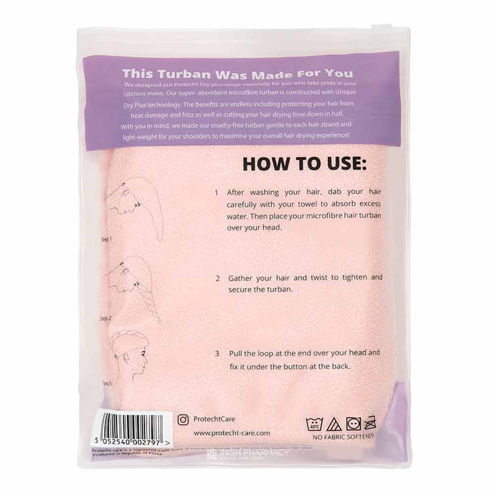 Protecht Dry Plus Super Absorbent Hair Turban Gossamer Pink
