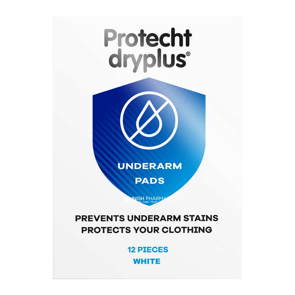 Protecht Dry Plus Underarm Pads White Medium 12 Pack