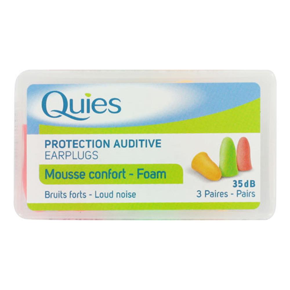 Quies Foam Earplugs 3 Pairs
