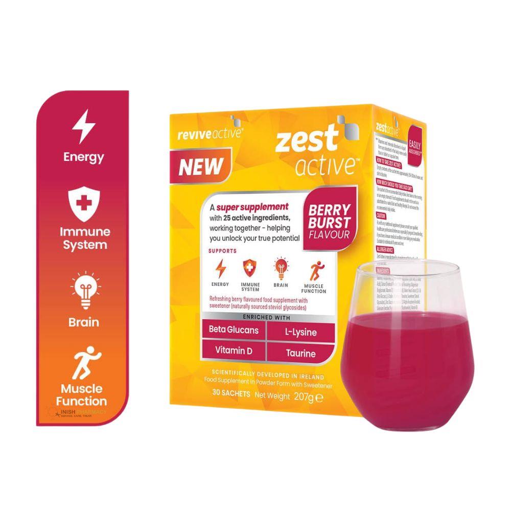 Revive Active Zest Active Berry Burst Food Supplement 7 Sachets