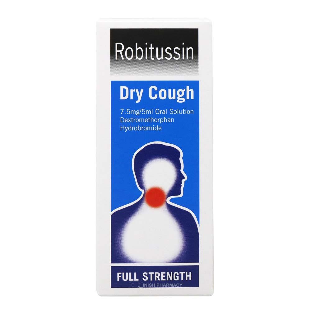 Robitussin Dry Cough 7.5mg/5ml Dextromethorpan Sugar Free Oral Solution 100ml