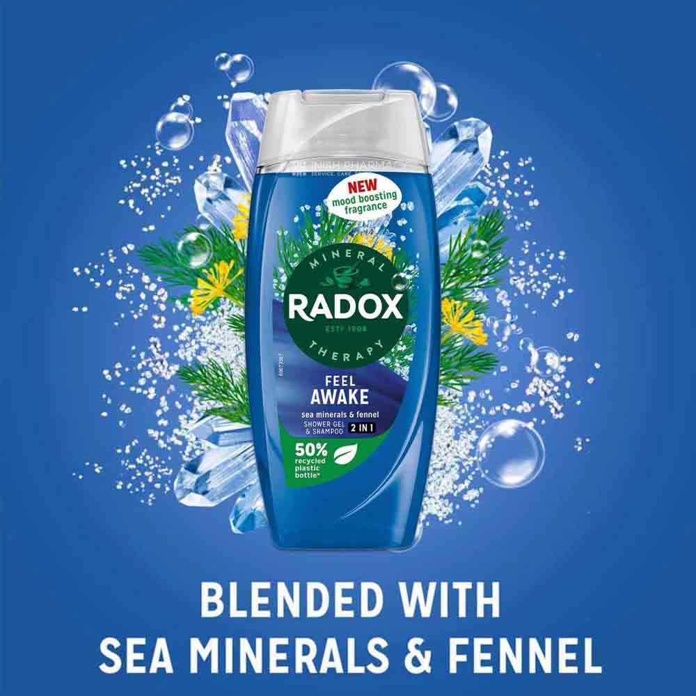 Radox Shower Feel Awake Sea Minerals & Fennel Shower Gel 225ml