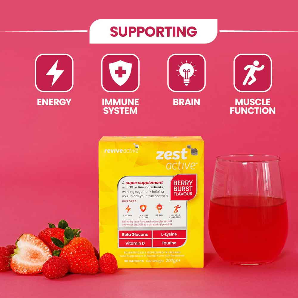 Revive Active Zest Active Berry Burst Food Supplement 7 Sachets