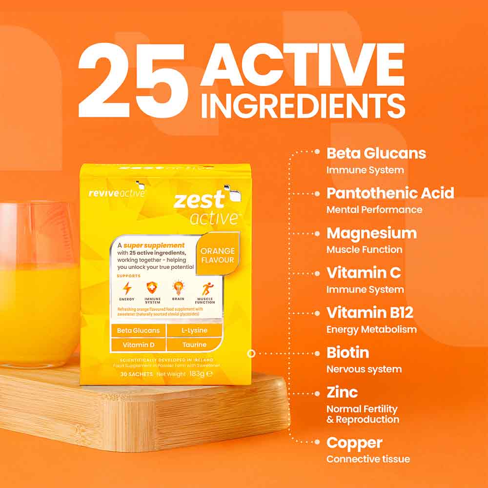 Revive Active Zest Active Food Supplement 30 Sachets