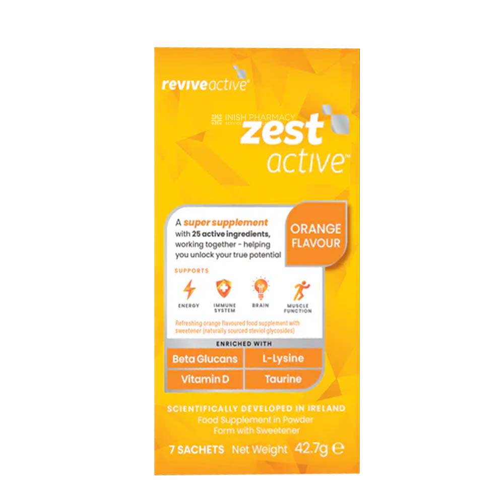 Revive Active Zest Active Food Supplement 7 Sachets – vitamins and minerals to support energy and wellbeing
