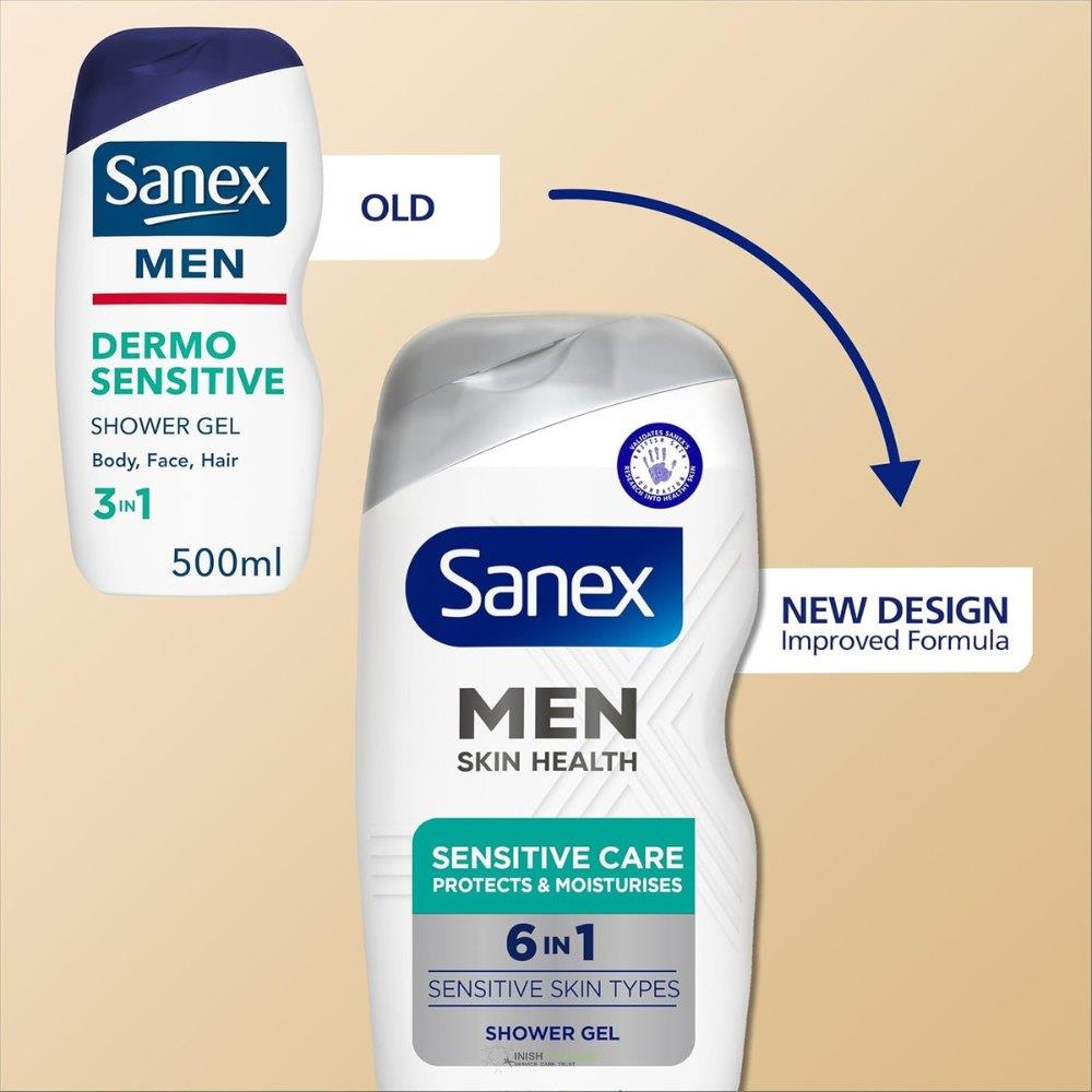 Sanex Men Sensitive Skin Shower Gel 400ml