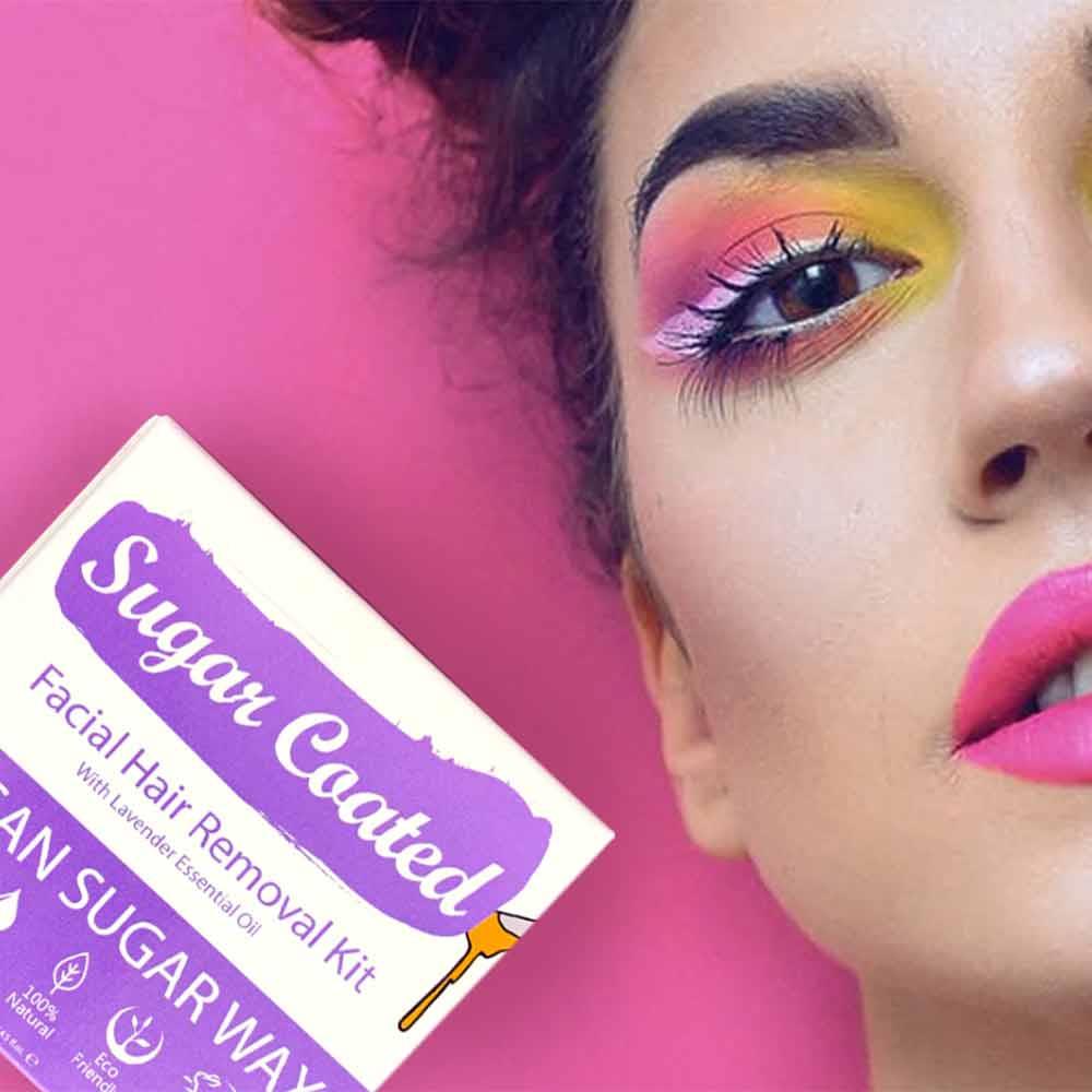 Sugar Coated Facial Hair Removal Kit Vegan Sugar Wax