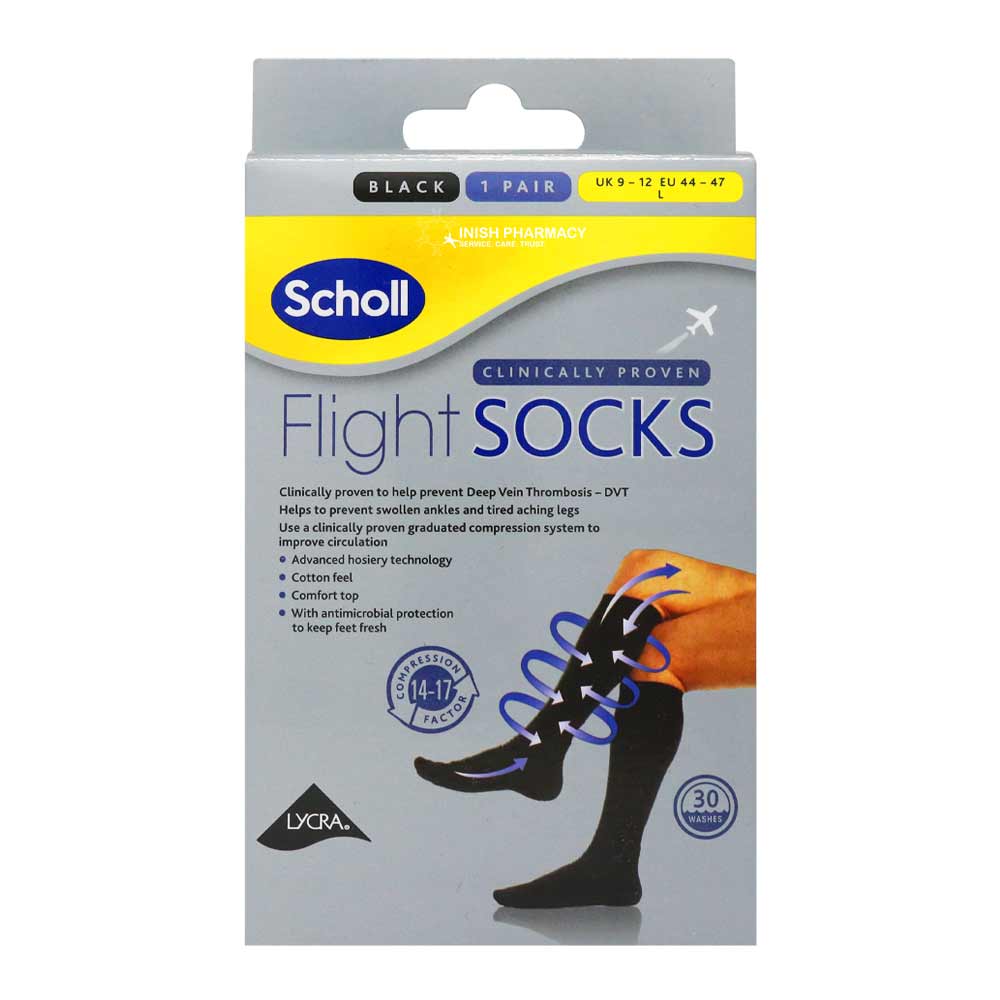 Scholl Flight Socks Black
