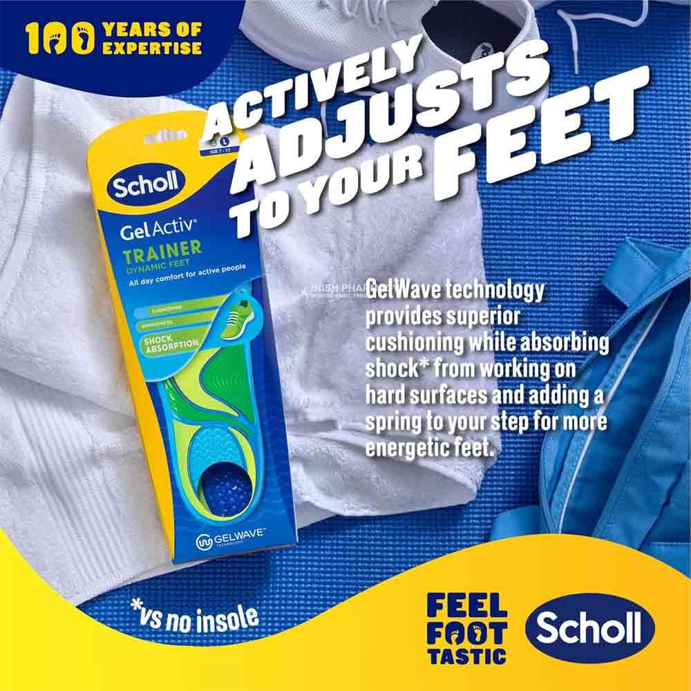 Scholl Gel Activ Trainer Insoles 1 Pair - Small
