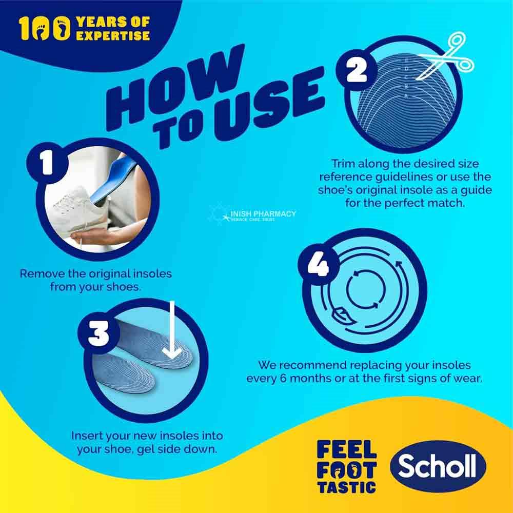 Scholl Gel Activ Trainer Insoles 1 Pair - Small