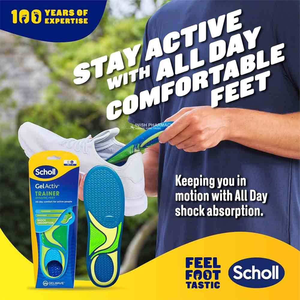 Scholl Gel Activ Trainer Insoles 1 Pair - Large