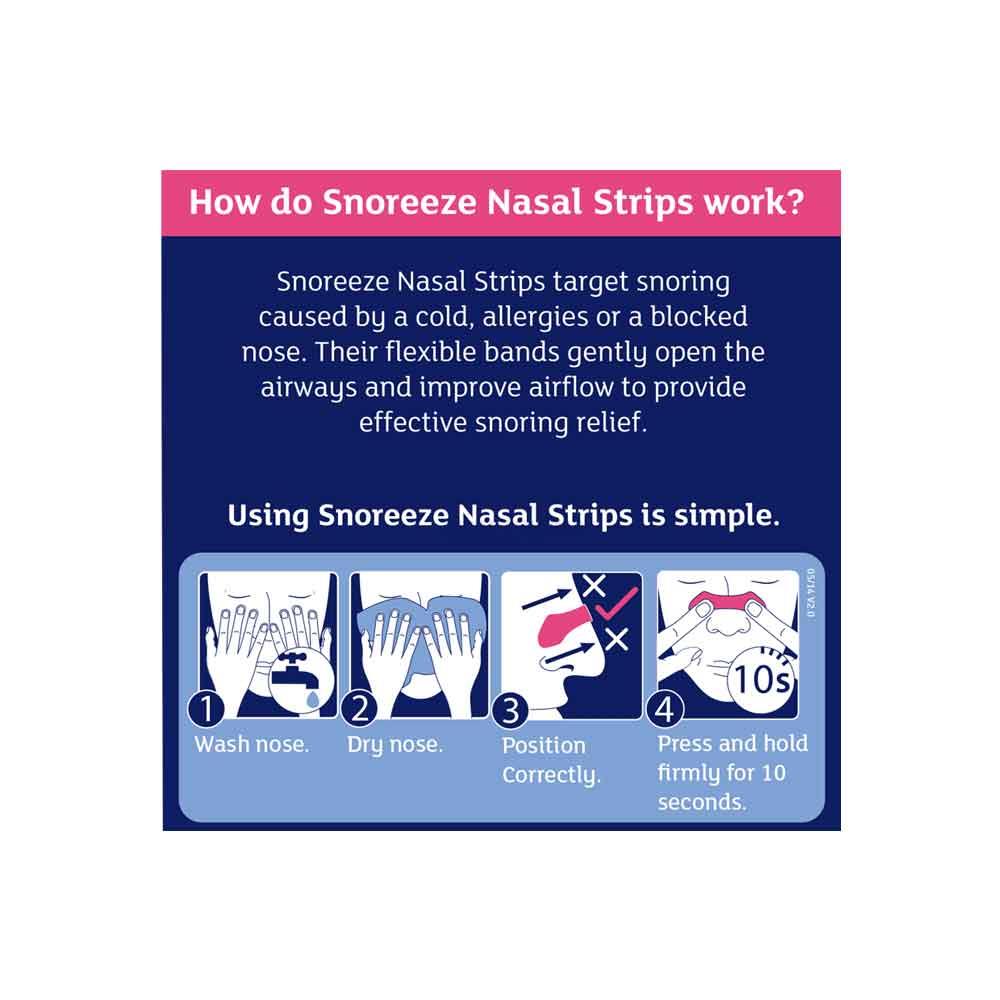 Snoreeze Snoring Relief Nasal Strips 10 Pack