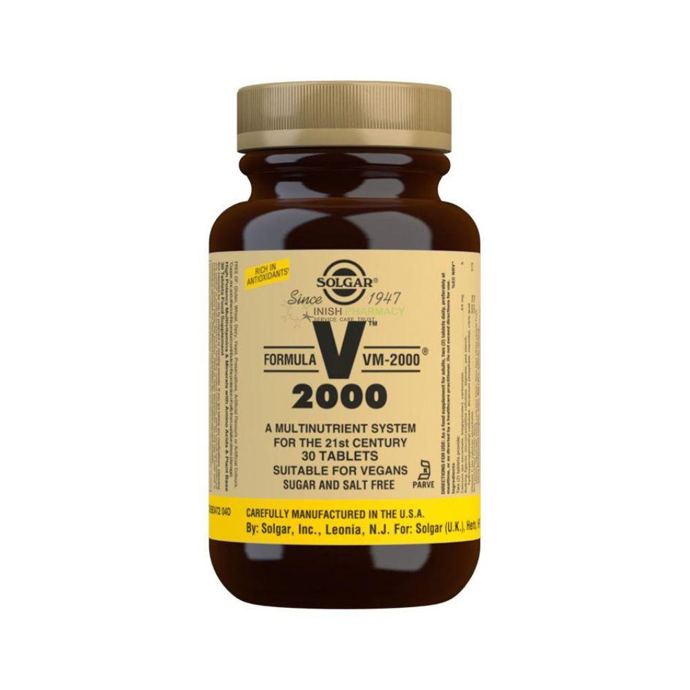 Solgar Formula VM-2000 30 Tablets – vitamins and minerals to support energy and wellbeing