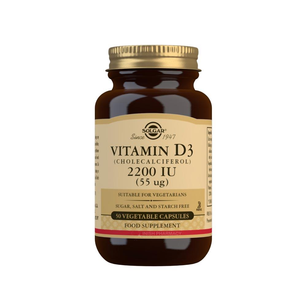 Solgar Vitamin D3 2200 IU 50 Capsules