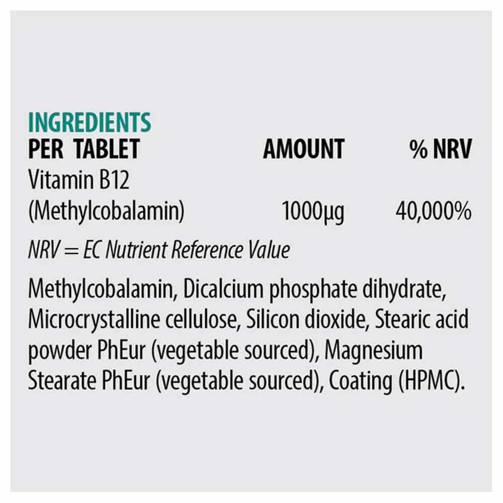 Sona Vitamin B12 - Methylcobalamin 1000μg 60 Tablets