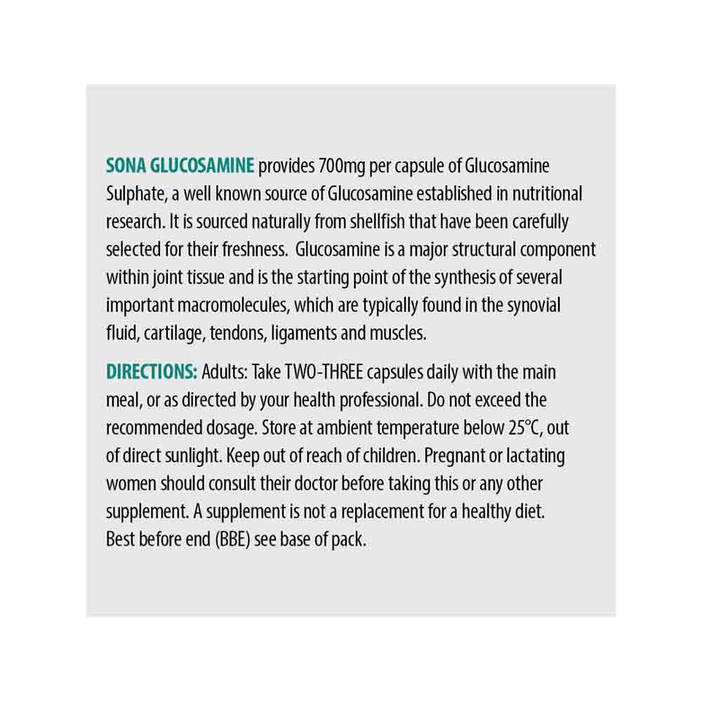 Sona Glucosamine Sulphate 700mg 60 Capsules