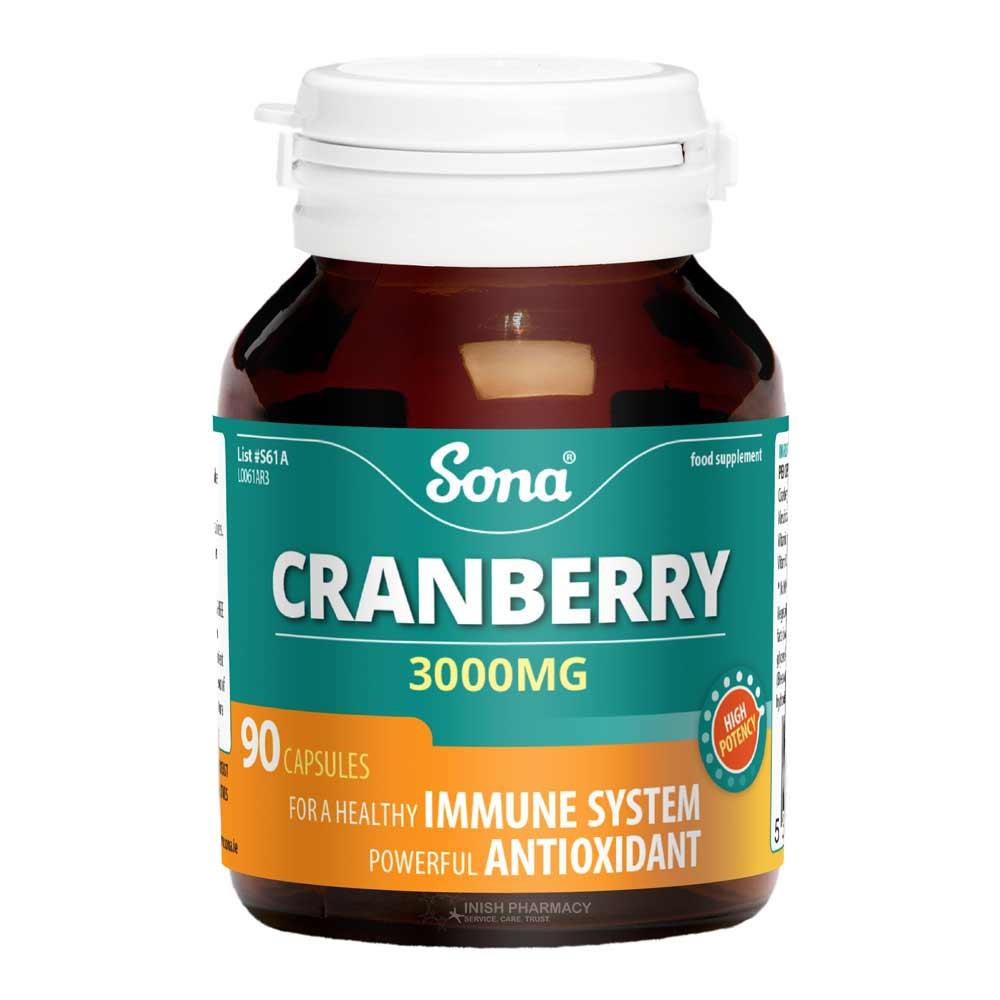 Sona Cranberry 3000mg 90 Capsules