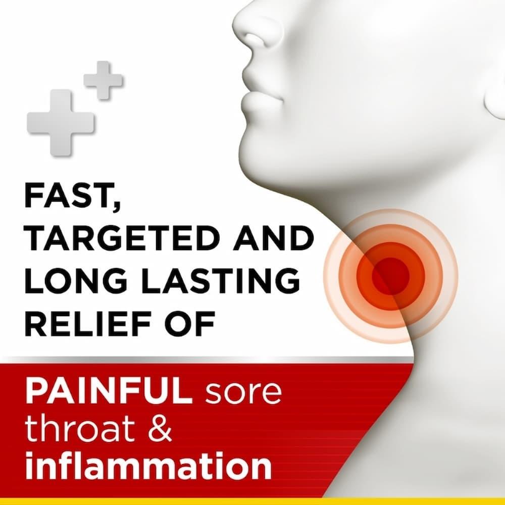 Strepsils Intensive Orange Flurbiprofen Sugar Free Lozenges 16 Pack