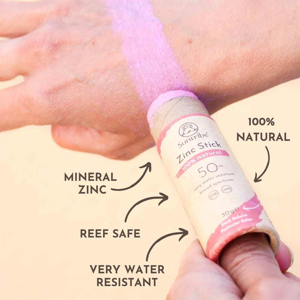 Suntribe Zinc Stick 100% Natural SPF50 - Pretty Pink