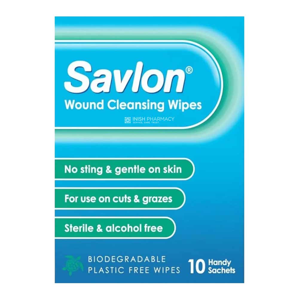 Savlon Biodegradable Wound Cleansing Wipes 10 Pack – cleans and protects wounds