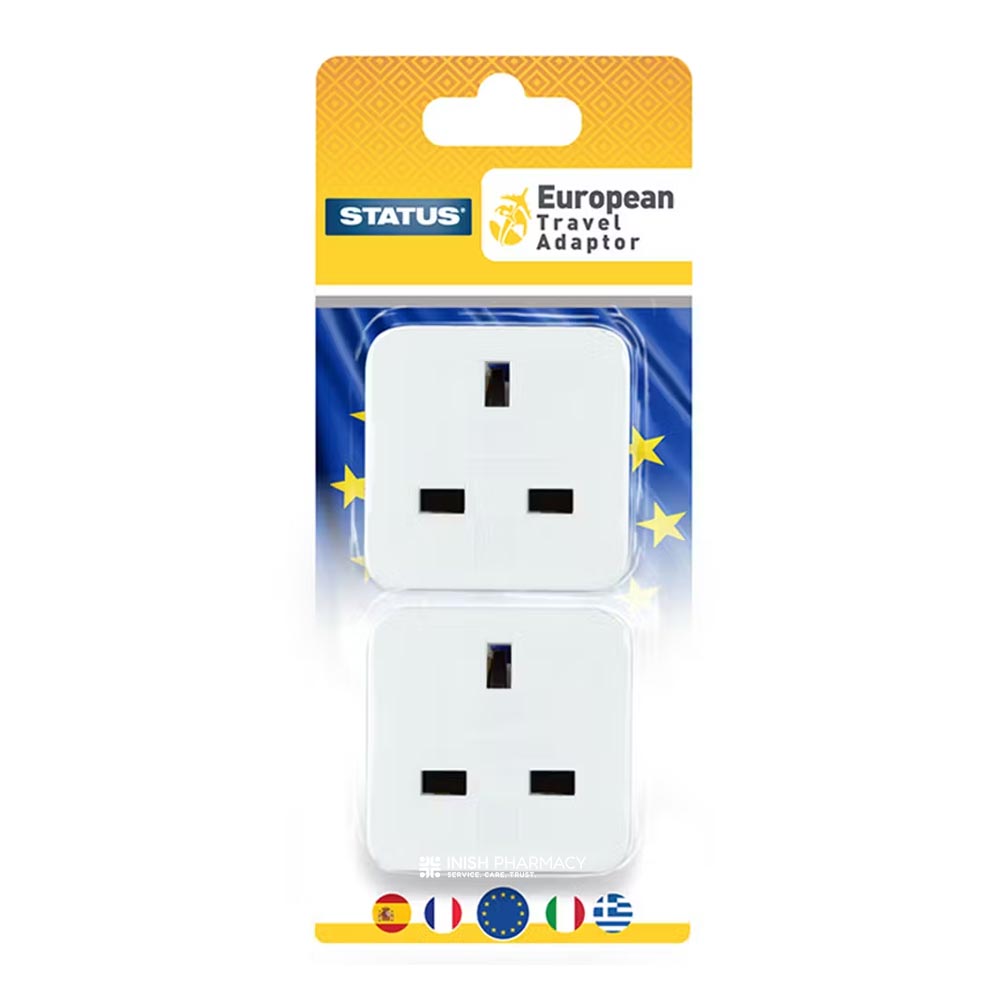 Status European Travel Adaptor Twin Pack