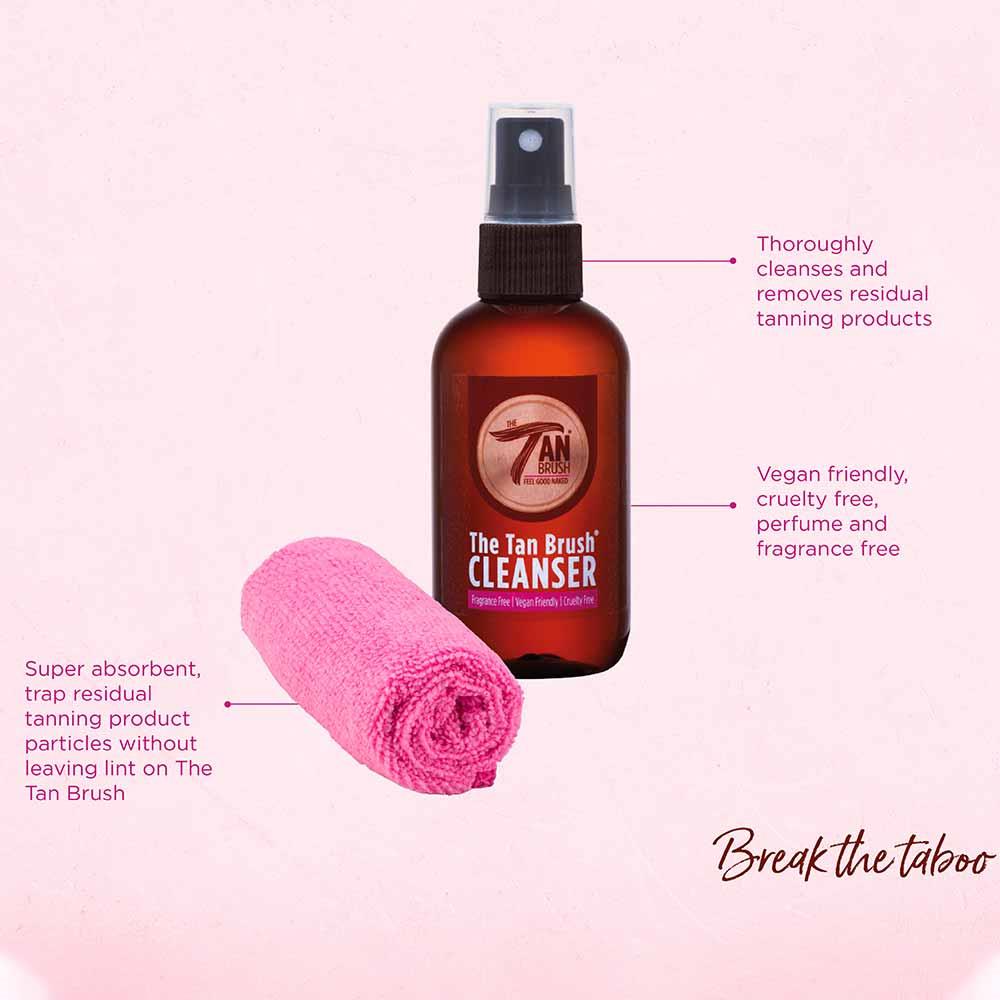 The Tan Brush Cleanser & Microfibre Cloth