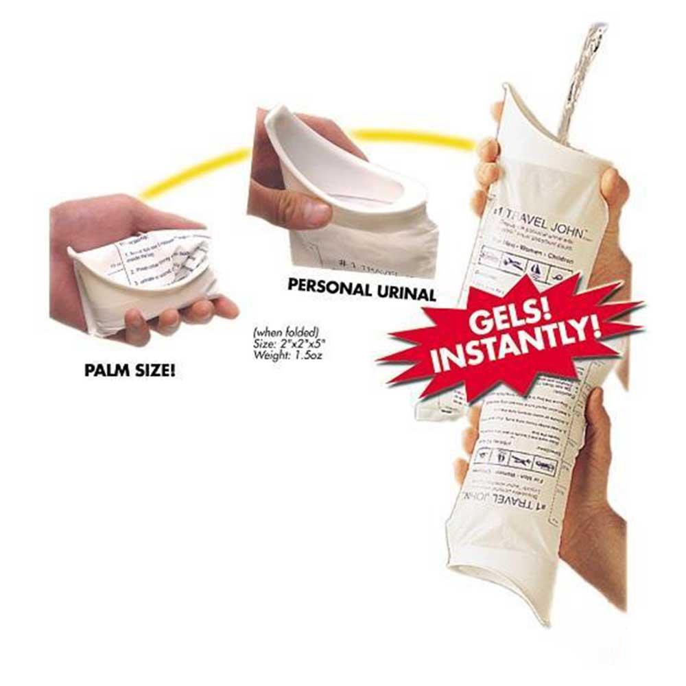 TravelJohn Resealable Disposable Urinal 3 Pack