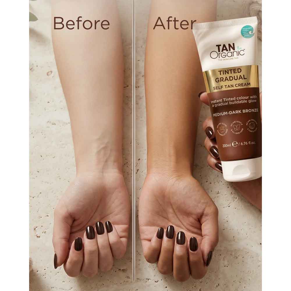 TanOrganic Tinted Gradual Self Tan Cream Medium-Dark Bronze 200ml