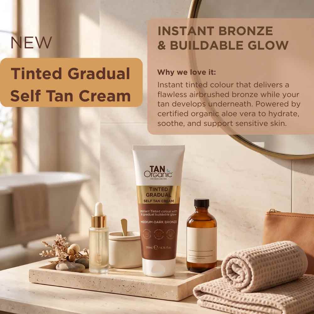 TanOrganic Tinted Gradual Self Tan Cream Medium-Dark Bronze 200ml