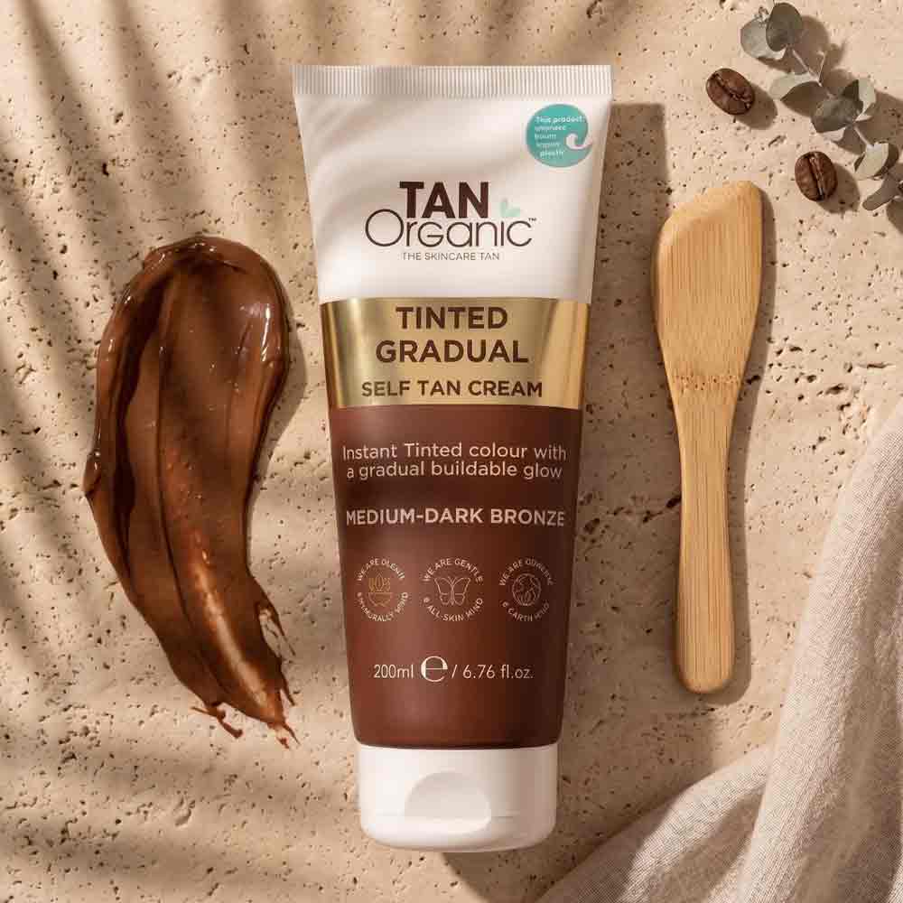 TanOrganic Tinted Gradual Self Tan Cream Medium-Dark Bronze 200ml