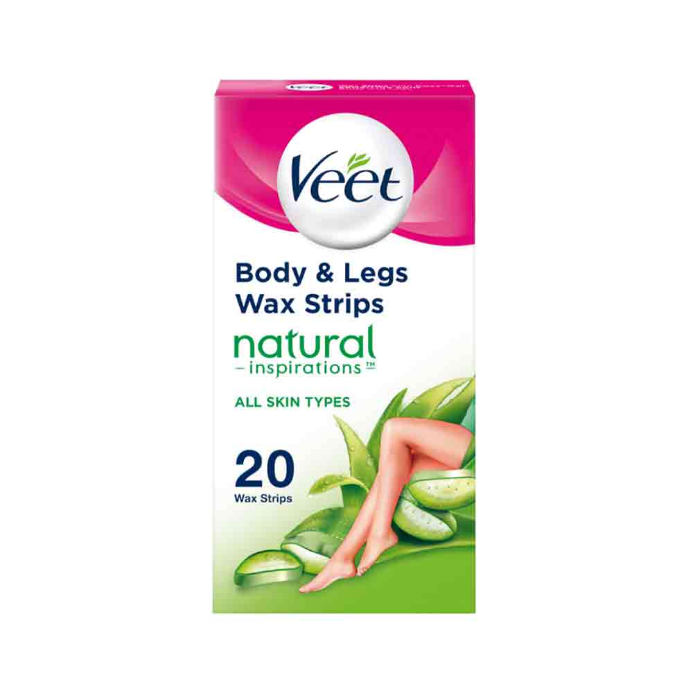 Veet Wax Strips Natural Inspirations For All Skin Types 20 Pack