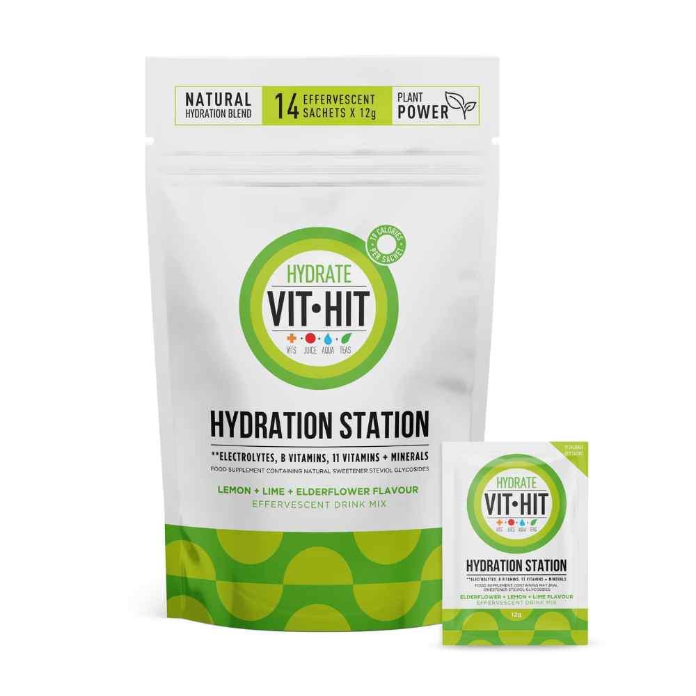 Vit-Hit Hydration Station Effervescent Lemon Lime & Elderflower 14 Sachets