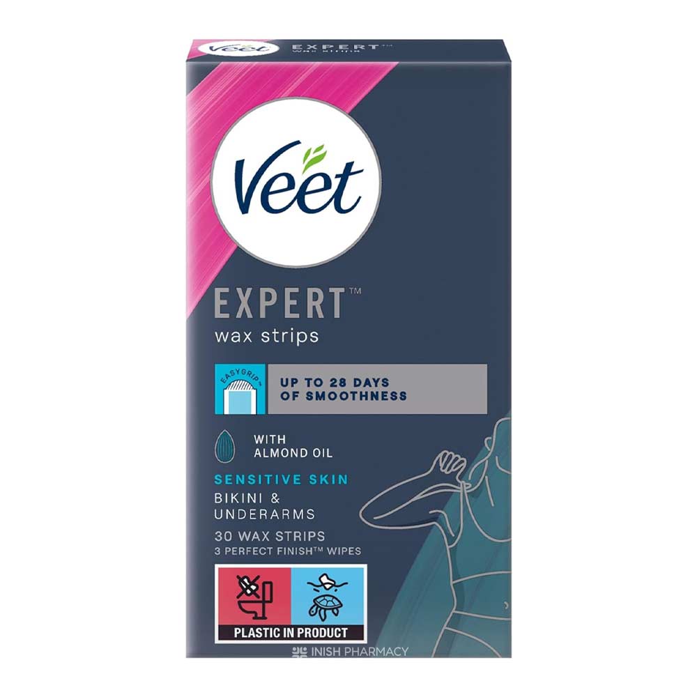 Veet Expert Bikini Wax Strips For Sensitive Skin 30 Pack